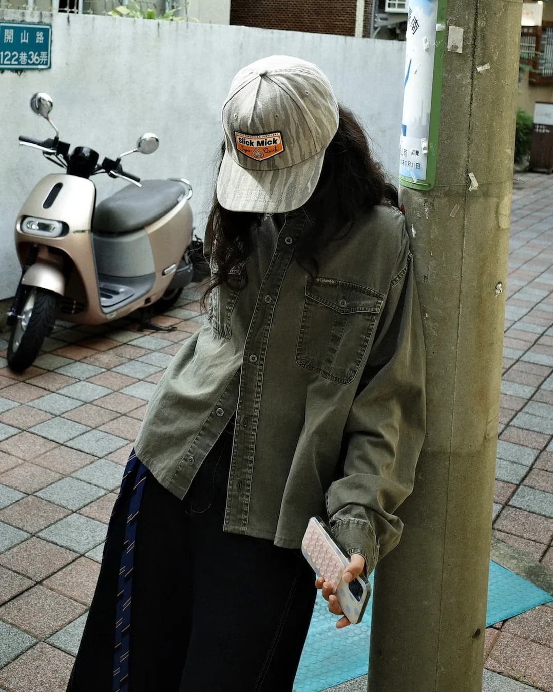 哥倫比亞橄欖綠長袖襯衫 3